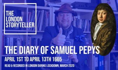 The London Storyteller reads Samuel Pepys Diary video